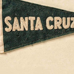 Santa Cruz, California Surf Pennant Print | Vintage Felt Pennant Art | Beach House Decor | Retro Surf Wall Art | Printable Digital Download image 4