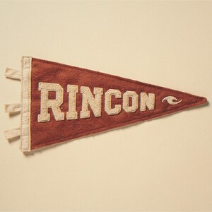 Rincon surf pennant unframed printed artwork and full composition with its paper border.