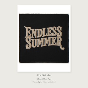 Endless Summer Patch unframed 16 by 20 inch print on enhanced matte paper, shown with its white paper border.