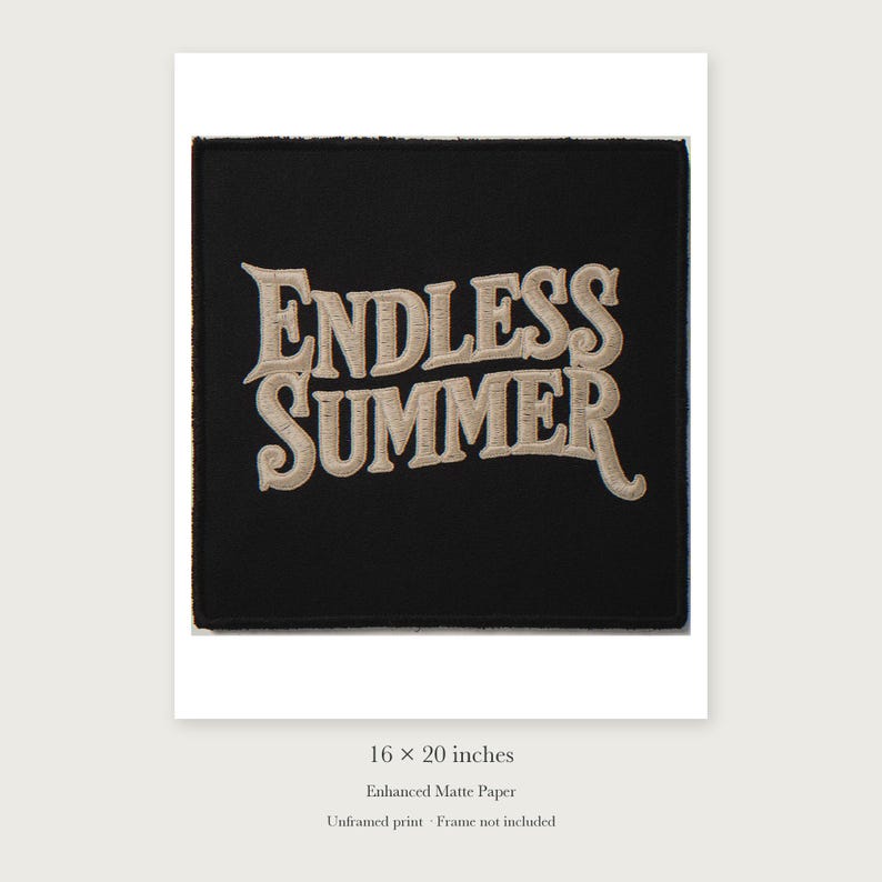 Endless Summer Patch unframed 16 by 20 inch print on enhanced matte paper, shown with its white paper border.