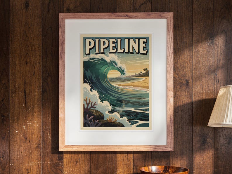 Pipeline Hawaii Surf Poster