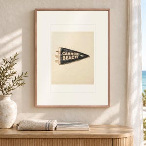 Cannon Beach, Oregon Surf Pennant Art Print, Framed or Unframed Coastal Poster image 12