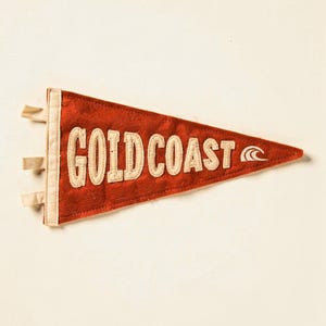 Gold Coast, Queensland, Australia Surf Pennant Print | Vintage Felt Pennant Art | Beach House Decor | Retro Surf Wall Art | Printable Digita image 2