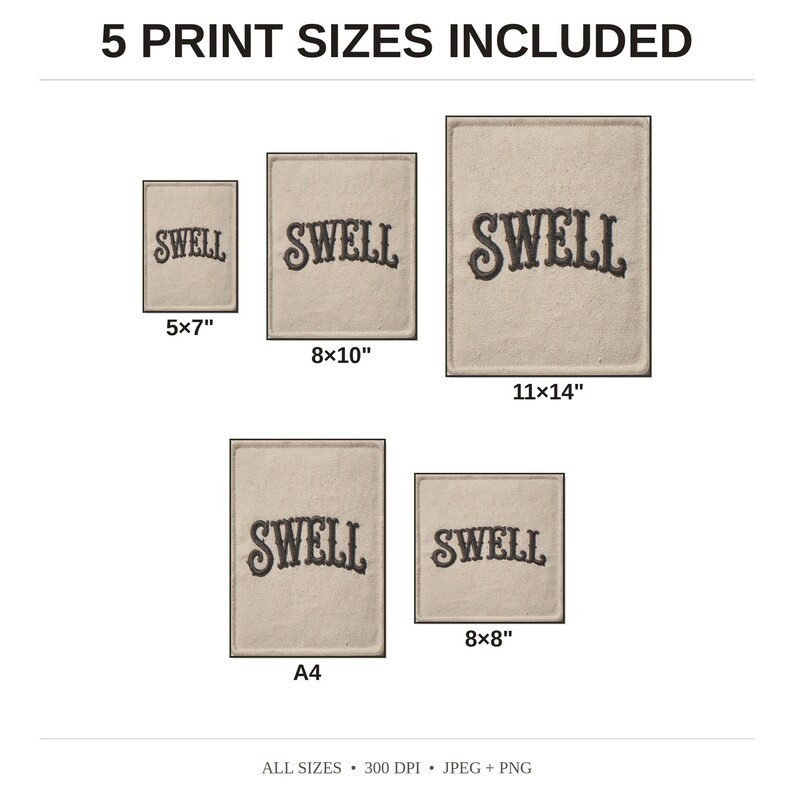 Swell Embroidered Patch Print - available print sizes: 5x7, 8x10, 11x14, A4, and square