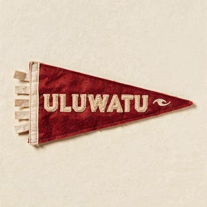Uluwatu, Bali, Indonesia Surf Pennant Print | Vintage Felt Pennant Art | Beach House Decor | Retro Surf Wall Art | Printable Digital Downloa image 2