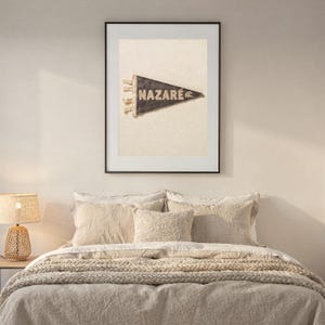 Nazaré, Portugal Surf Pennant Print | Vintage Felt Pennant Art | Beach House Decor | Retro Surf Wall Art | Printable Digital Download image 6