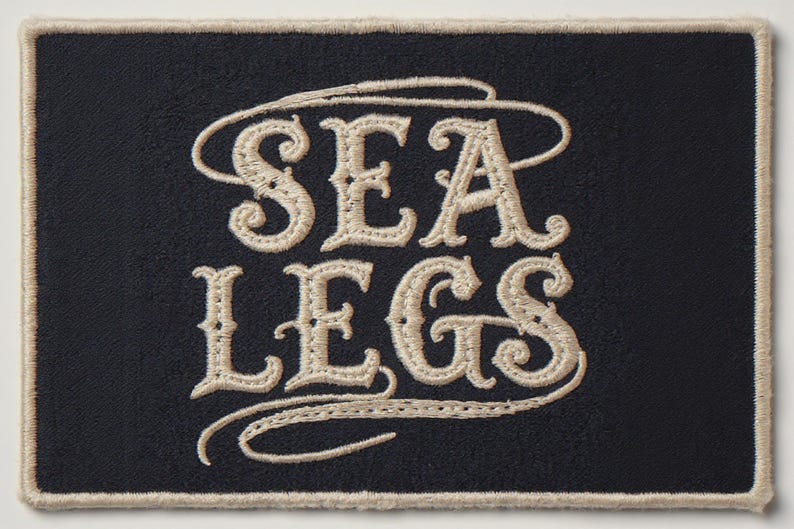 Sea Legs Patch Print | Vintage Embroidered Patch Wall Art (Digital Download) image 6
