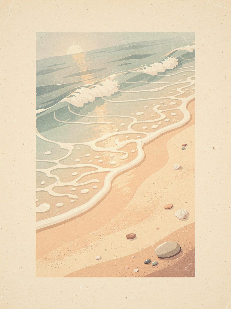 Ocean Waves Nursery Print