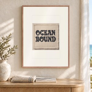 Lámina artística Ocean Bound Patch, póster retro costero con o sin marco. imagen 12