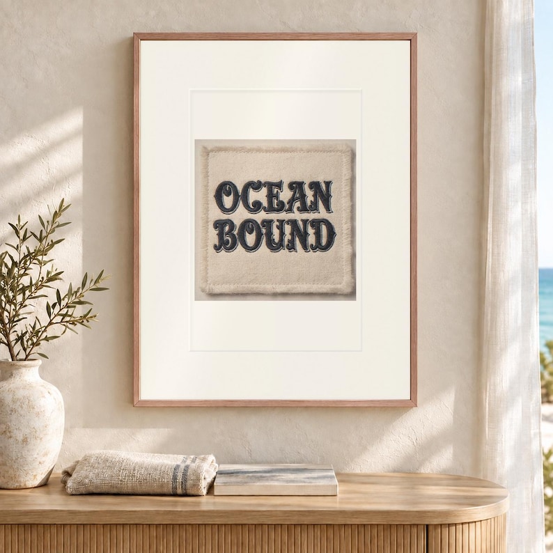 Lámina artística Ocean Bound Patch, póster retro costero con o sin marco. imagen 12
