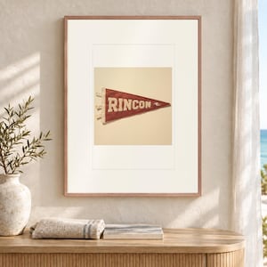 Plakat z motywem nadmorskim „Rincon Surf Pennant” w ramce lub bez ramki zdjęcie 12