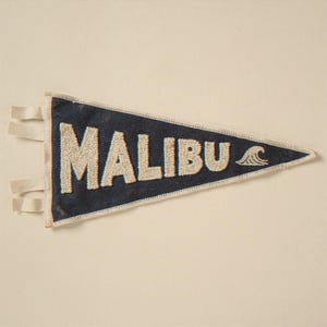 Malibu Surf Pennant Art Print, Framed or Unframed Coastal Poster image 10