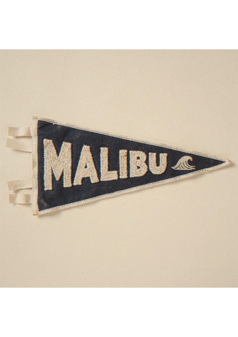 Malibu Surf Pennant Art Print, Framed or Unframed Coastal Poster image 10