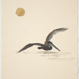 Flying Pelican Ink Style full artwork and composition, shown flat without a room setting.