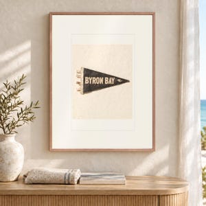 Byron Bay Surf Pennant Art Print, Framed or Unframed Coastal Poster image 12
