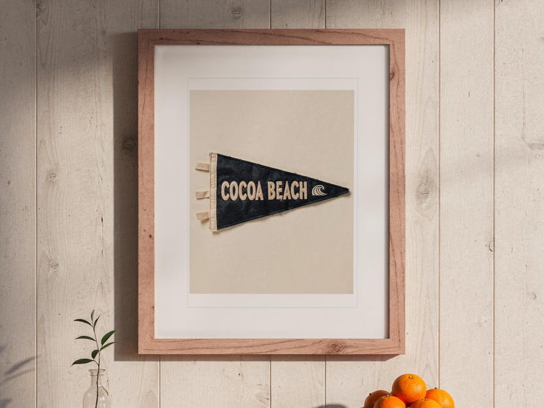 Cocoa Beach, Florida Surf Pennant Print