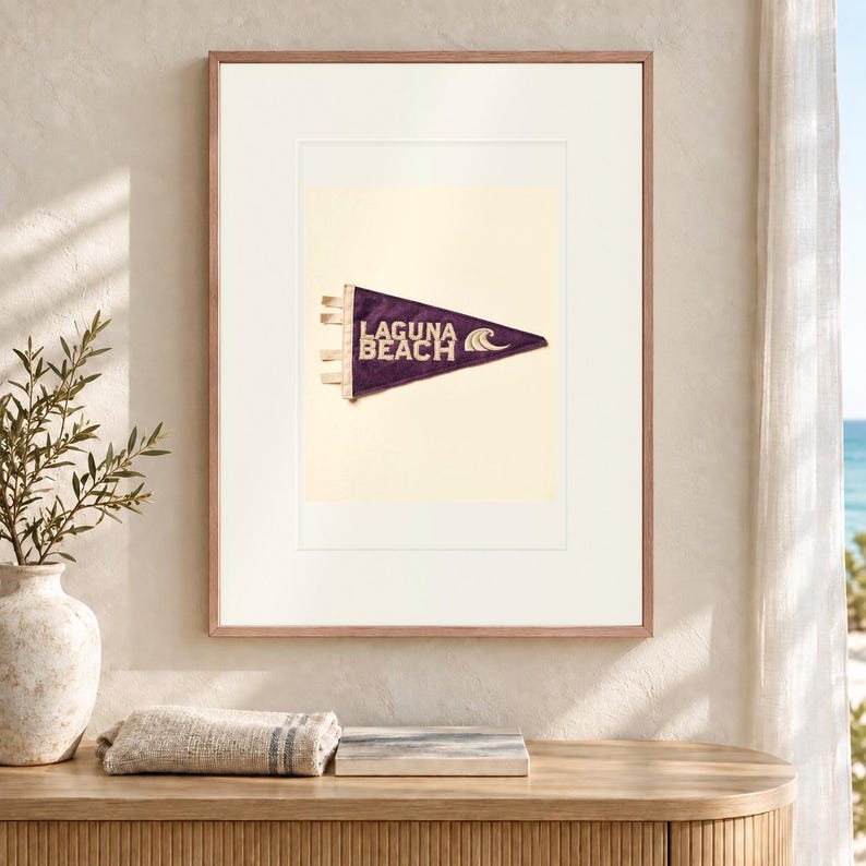 Laguna Beach, California Surf Pennant Print