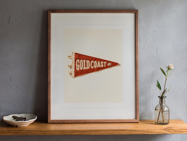 Gold Coast, Queensland, Australia Surf Pennant Print