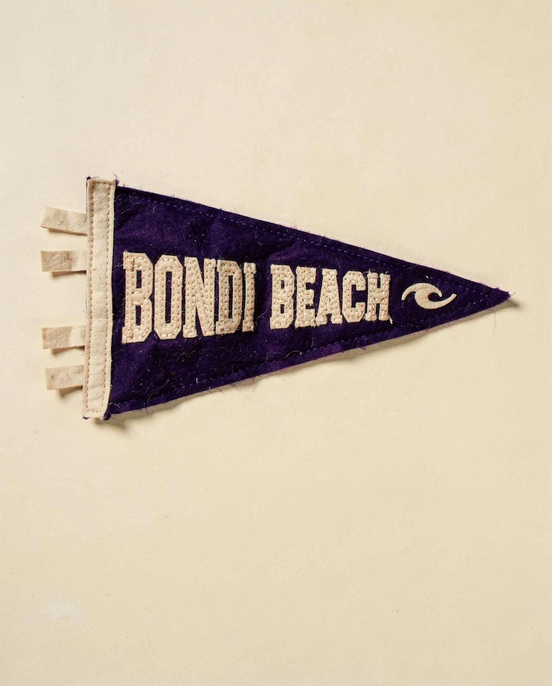 Bondi Beach, Sydney, Australia Surf Pennant Print