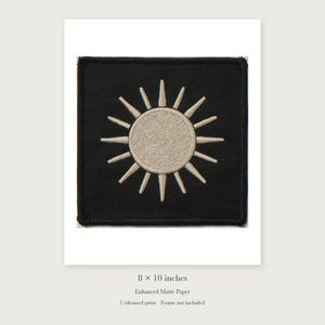 Sun Patch unframed 8 by 10 inch print on enhanced matte paper, shown with its white paper border.