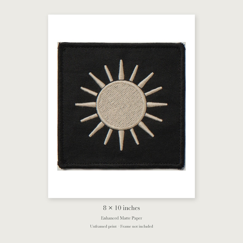 Sun Patch unframed 8 by 10 inch print on enhanced matte paper, shown with its white paper border.