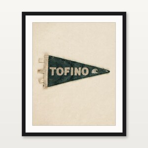Tofino, British Columbia Surf Pennant Print | Vintage Felt Pennant Art | Beach House Decor | Retro Surf Wall Art | Printable Digital Downloa image 3