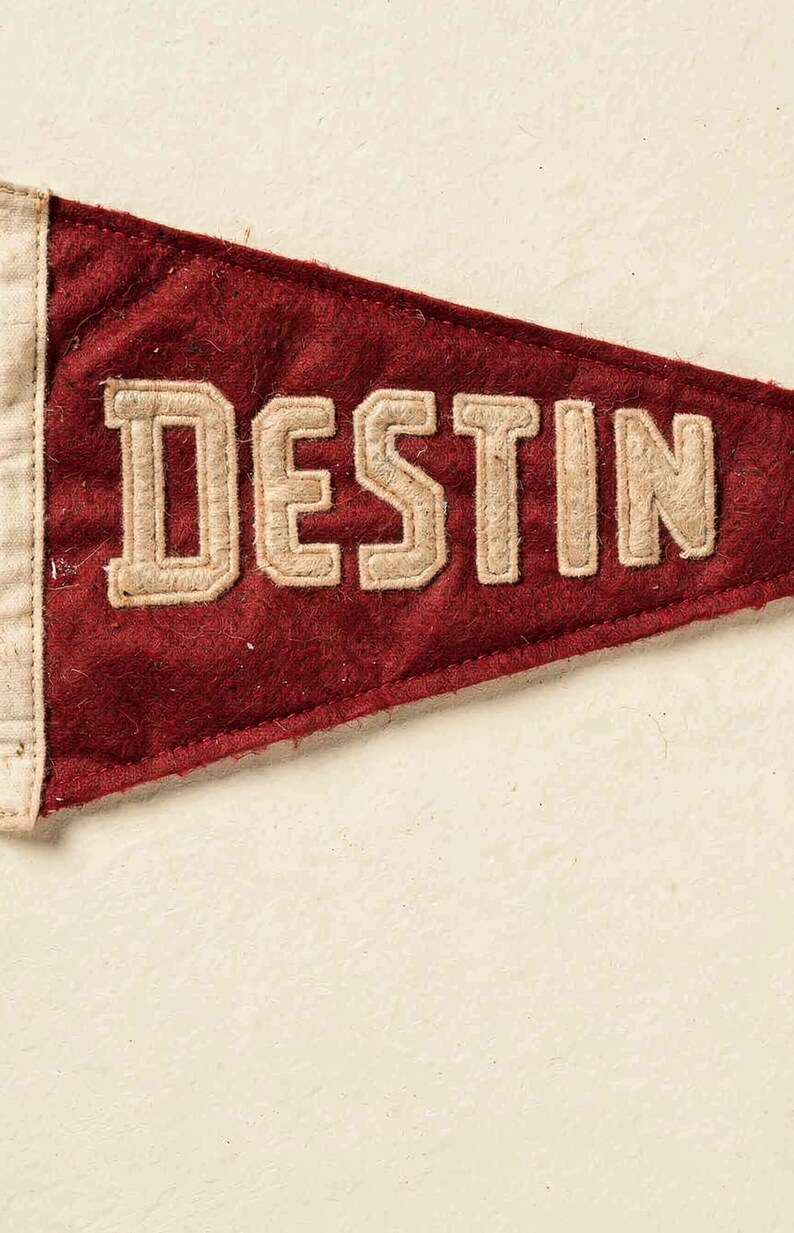 Destin, Florida Surf Pennant Print | Vintage Felt Pennant Art | Beach House Decor | Retro Surf Wall Art | Printable Digital Download image 4