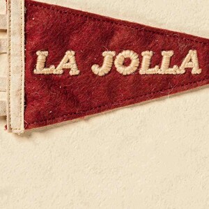La Jolla, California Surf Pennant Print | Vintage Felt Pennant Art | Beach House Decor | Retro Surf Wall Art | Printable Digital Download image 4