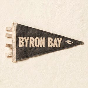 Byron Bay Surf Pennant full artwork and composition, shown flat without a room setting.