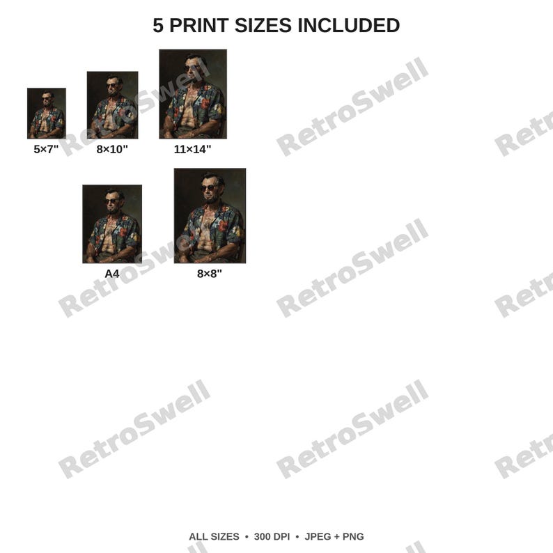Abe Lincoln Print - available print sizes: 5x7, 8x10, 11x14, A4, and square