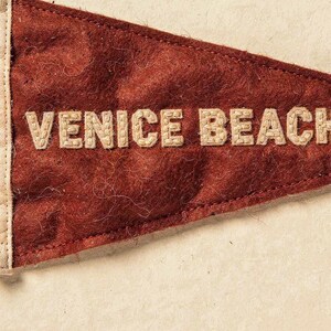 Venice Beach, California Surf Pennant Print | Vintage Felt Pennant Art | Beach House Decor | Retro Surf Wall Art | Printable Digital Downloa image 4