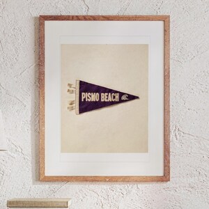 Pismo Beach, California Surf Pennant Art Print, Framed or Unframed Coastal Poster image 13