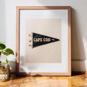 Cape Cod Surf Pennant Art Print, Framed or Unframed Coastal Poster image 13