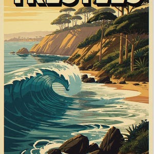 Trestles California Surf full artwork and composition, shown flat without a room setting.