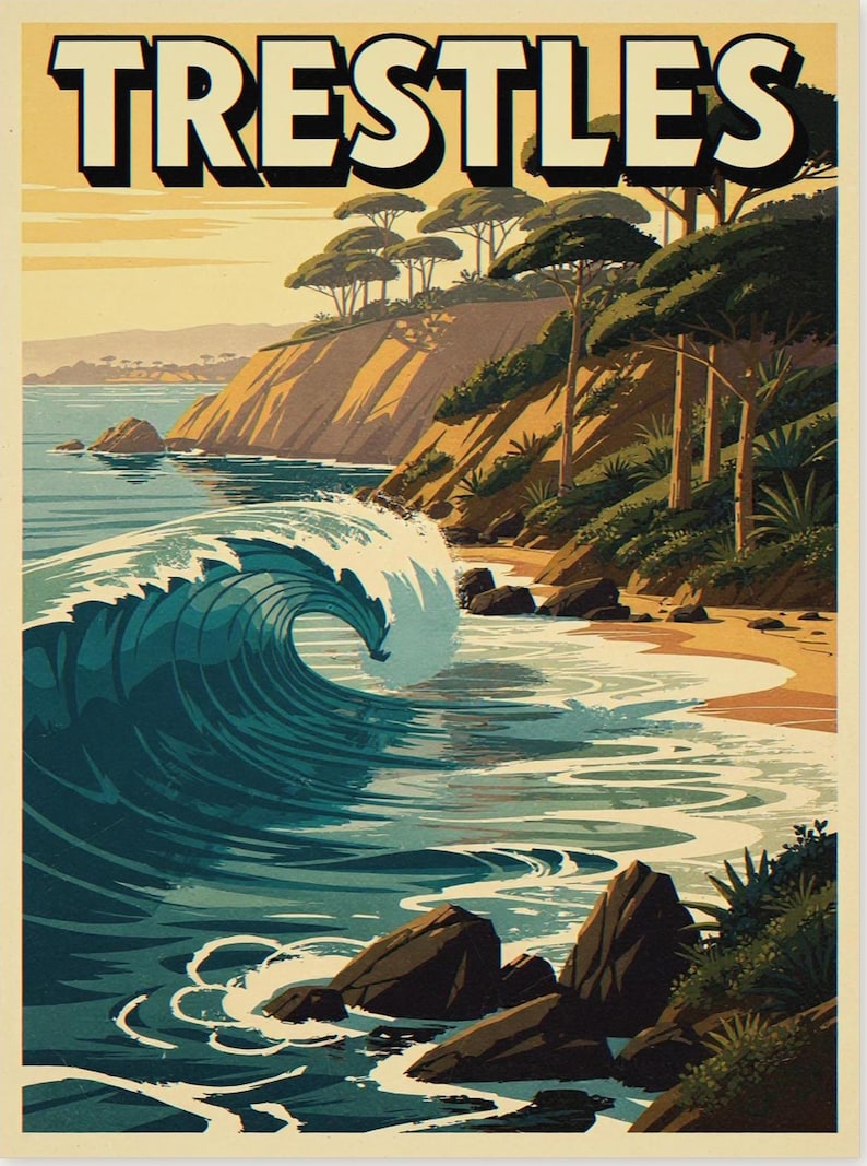 Trestles California Surf Poster
