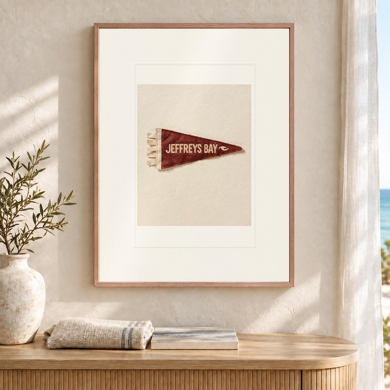 Jeffreys Bay, South Africa Surf Pennant Print