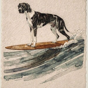 Great Dane Surfing full artwork and composition, shown flat without a room setting.