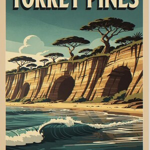 Torrey Pines Surf full artwork and composition, shown flat without a room setting.
