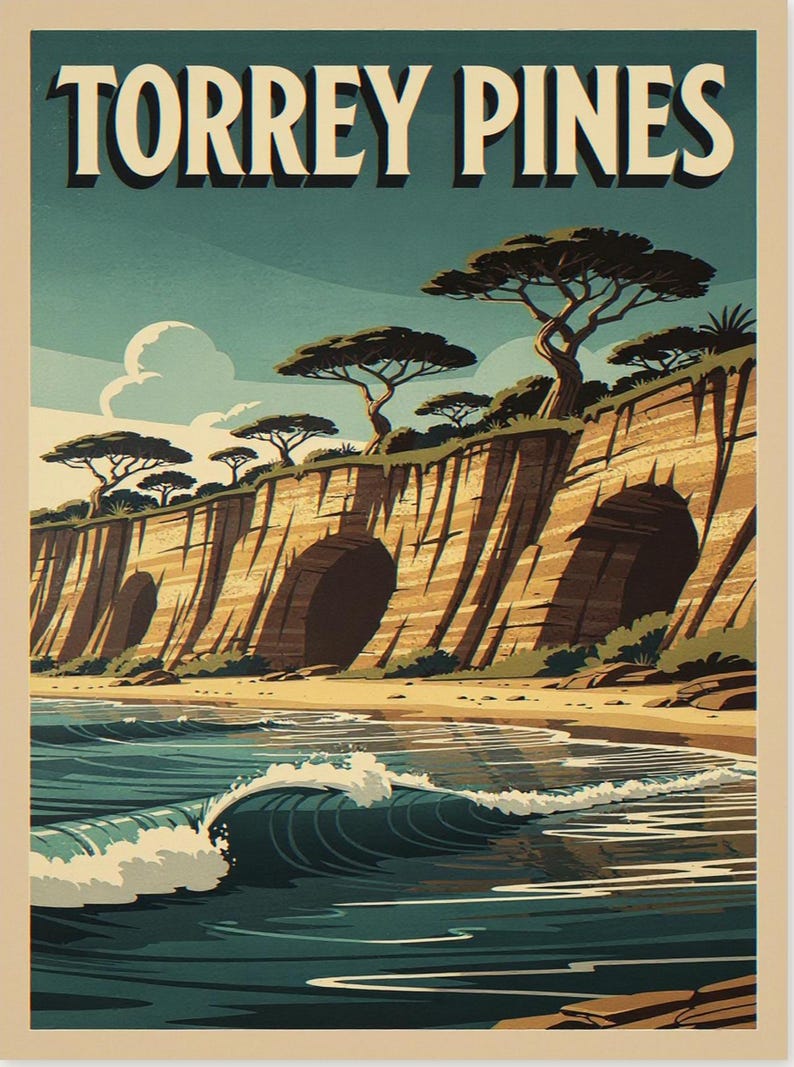 Torrey Pines Surf Poster