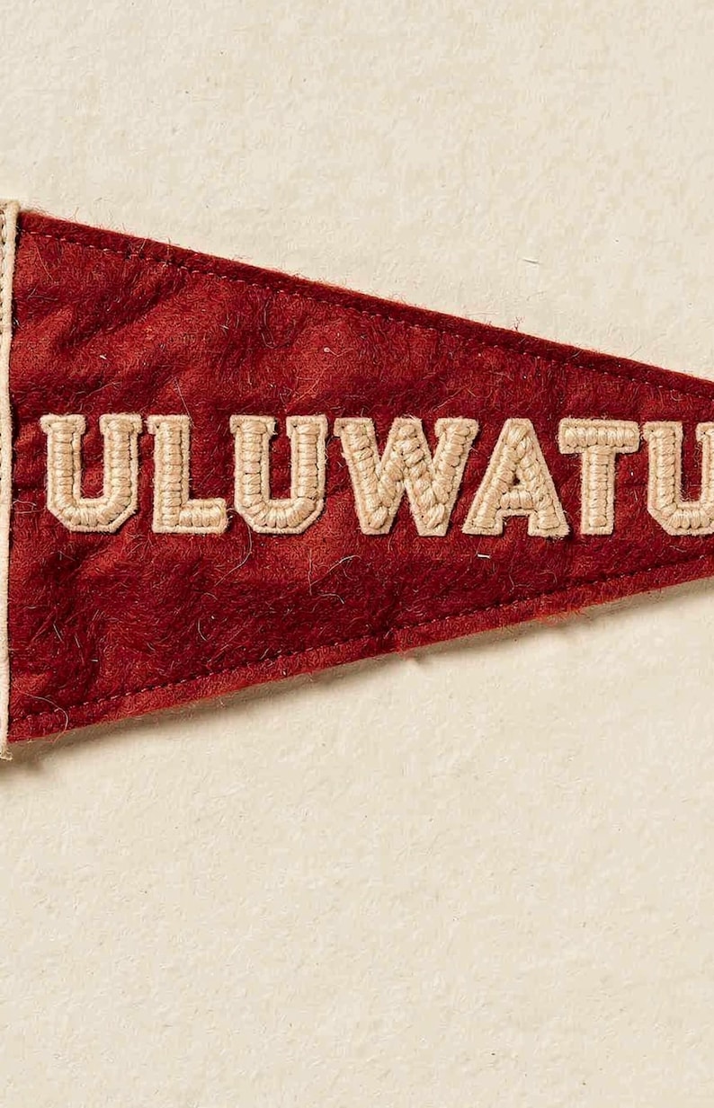 Uluwatu, Bali, Indonesia Surf Pennant Print | Vintage Felt Pennant Art | Beach House Decor | Retro Surf Wall Art | Printable Digital Downloa image 4