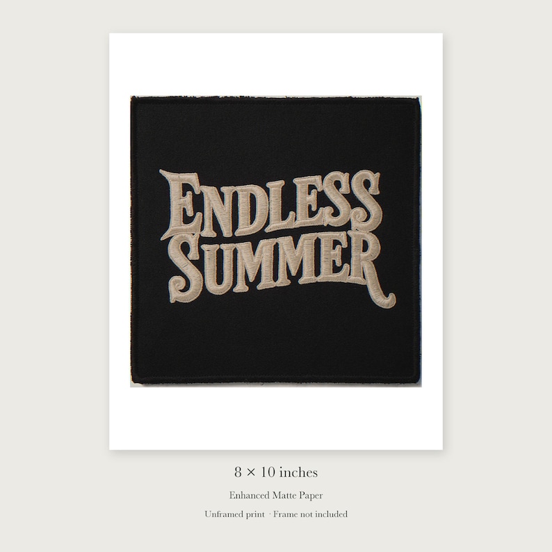 Endless Summer Patch unframed 8 by 10 inch print on enhanced matte paper, shown with its white paper border.