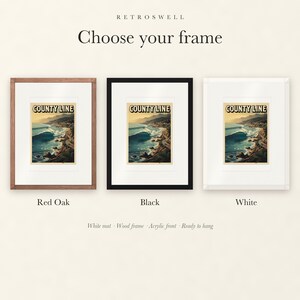 County Line Surf Travel Poster, Framed or Unframed Vintage Style Coastal Print image 4