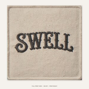Swell Embroidered Patch Print - full unframed print view, 300 DPI print-ready quality