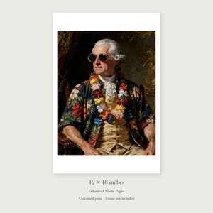John Adams unframed 12 by 18 inch print on enhanced matte paper, shown with its white paper border.