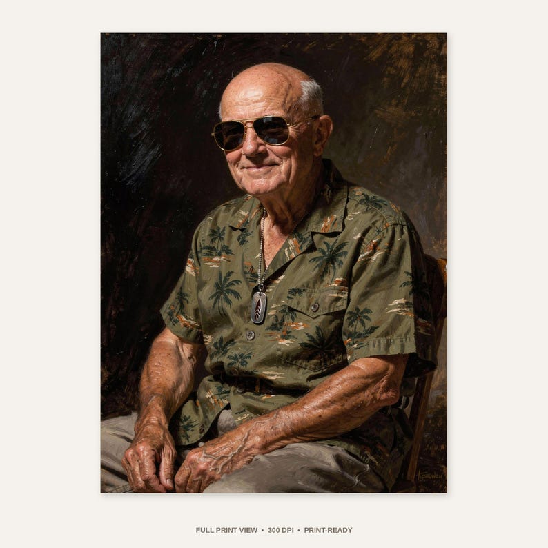 Eisenhower Surf Art Print - full unframed print view, 300 DPI print-ready quality
