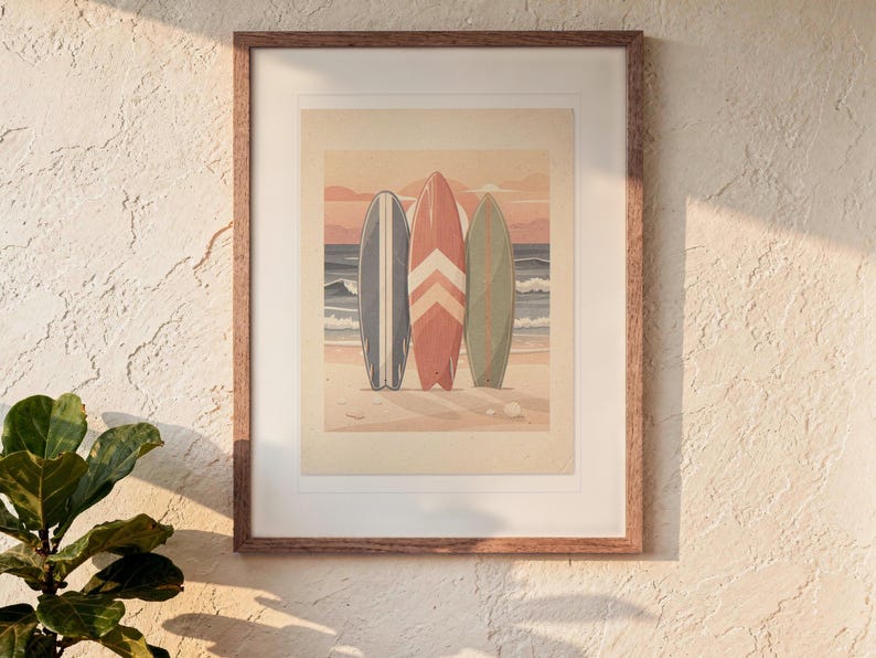 Surfboard Collection Nursery Print