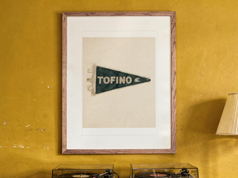 Tofino, British Columbia Surf Pennant Print