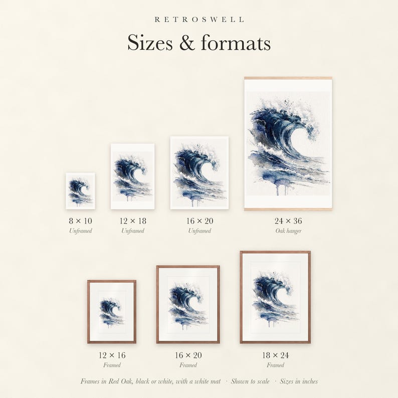 Watercolor Wave Art Print