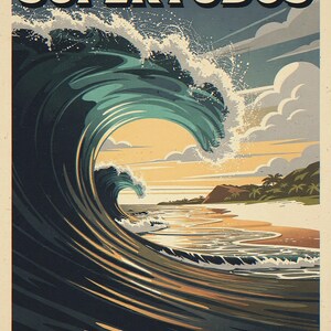 Supertubos Surf full artwork and composition, shown flat without a room setting.
