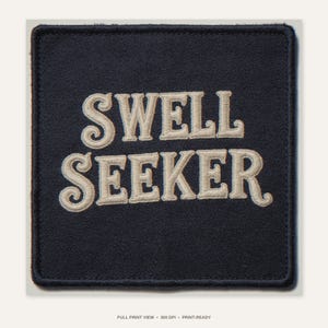 Swell Seeker Embroidered Patch Print - full unframed print view, 300 DPI print-ready quality